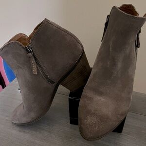 Gray suede Frye size 9 booties